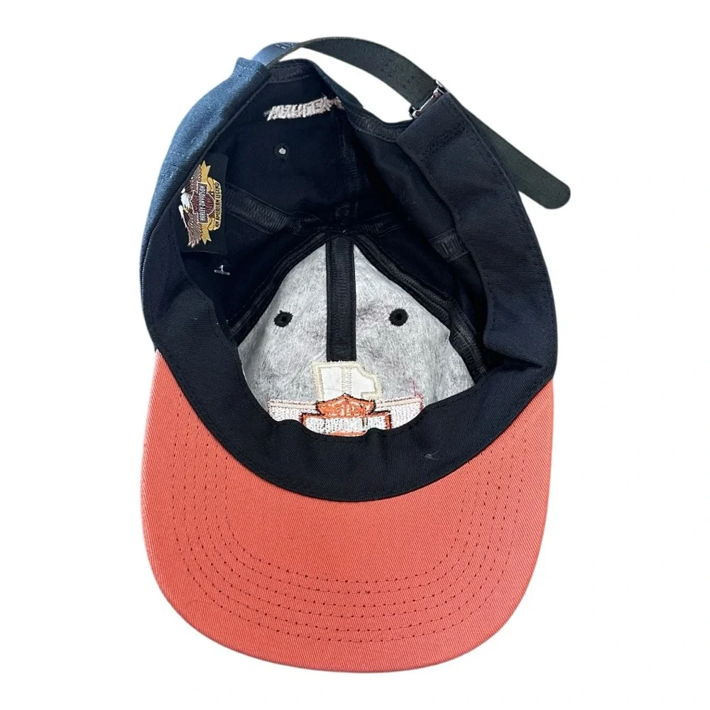 NWT Harley Davidson‎ Strapback Hat Cap Embroidered Bar & Shield Biker Adjustable
